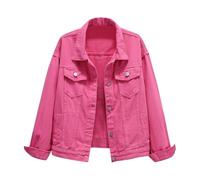 Coats for Women UK Denim Jackets Women Casual Basic Lapel Button Down Jean Jacket Womens Short Long Lightweight Denim Shacket Ladies Stretchy Fitted Summer Coats