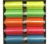 Coats Moon Neon Mix Sewing Thread - Set of 10 reels