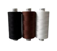 Coats Moon Thread - Repair/Essential Set of 3 Cops (1000 Yards Each) - All-Purpose Polyester Sewing Thread - Multiple Colour Options (Black,Brown,Natural)