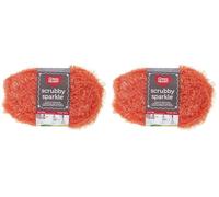 Coats Yarn E851.8260 Red Heart Scrubby Sparkle Yarn, Multi-Colour,14.85 x 8.89 x 8.89 cm (Pack of 2)