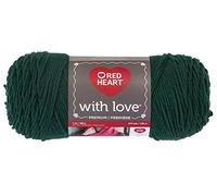 Coats Yarn Red Heart with Love Yarn-Evergreen, Other, Multicoloured, 9.62 x 24.86 x 9.62 cm