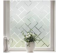 Coavas Window Privacy Film for Frosted Windows: Modern Brick Patterned, Anti UV Obscure Window Films, Self Adhesive Static Cling No Glue Removable, Opaque Frosting Window for Home Office, 115x400cm