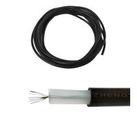 Coavoo 10KV High Voltage Wire Cable 2 Meters 6.56ft Long 22AWG OD2.2mm, Copper Core with Insulation Layer and Protection Cover Black Color for Connector Connection High Voltage