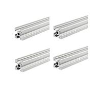Coavoo 2020 Aluminium Extrusion 320mm Length T Slot Silver, （4Pcs / Pack） Aluminium Profile 20mm x 20mm 20 Series European Standard Anodized Frame for 3D Printer Parts and CNC DIY