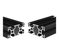 Coavoo 3060 Aluminium Extrusion 15.75 inch / 400mm Length T Slot Black 2 Pack, Extruded Aluminium 30mm x 60mm 30 Series T Type Profiles Anodized European Standard Linear Rail Frame 2Pcs