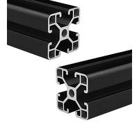 Coavoo 4040 Aluminum Extrusion 31.5 inch / 800mm Length T Slot Black 2 Pack, Extruded Aluminum 40mm x 40mm 40 Series T Type Profiles Anodized European Standard Linear Rail Frame 2Pcs