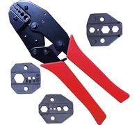 Coax Crimper Crimping Tool with 3 Interchangeable Dies for BNC SMA N PL259 UHF TNC and other RF Connectors. Fits RG174 RG58 RG59 RG6 RG11 RG213 LMR400 and Other 1.07-10.9mm Coaxial Cables