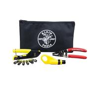Coax Installation Kit with F Connectors, Cable Cutter, Compression Tool, Stripper, More Klein Tools VDV026-211