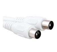 Coaxial Cable 8M - Tv Aerial Cable White - Uk Standard End - August Tac80W-Iec