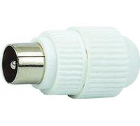 Coaxial Line Plug, White