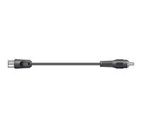 Coaxial Plug to RCA Plug Lead Black 2.0m