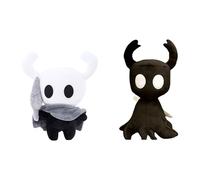CoAxis The Knight Plush 2PCs, Hollow Figure & Hornet/Grimm/Ghost Figure Plush, 28cm/11in Hollow Knight Soft&Cute Stuffed Toy for Kids & Collectors (Knight and Ghost)