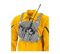COAXSHER RCP-1 Pro Radio Chest Harness for 2 Way Radio and Hand Held Electronics | Search and Rescue, Ski Patrol, Emergency Response - Desert Tan
