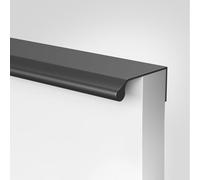 Coayuou Aluminium Alloy Invisible Handle Kitchen Cupboard Handles 10 Pack Door Knob Bedroom Drawer Handles Durable & Stylish Ideal for Stylish Kitchen & Bathroom Storage(Black,L:20cm)