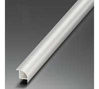 Coayuou Aluminium Corner Strip for Wall Tiles, Round Edge Protection, 6-18 mm, 3 x 100 cm, Scratch Protection for Bathroom and Kitchen Tiles (Meridian Grey, 7.7 mm)