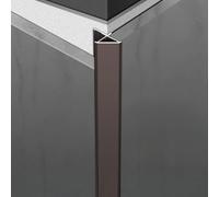 Coayuou Aluminium Outer Corner Profile for Tiles 5.5-18.5 mm, 3 x 100 cm, Corner Protection, Tile End for Wall Cladding, Rustproof, for Wet Rooms and Highly Frequent Areas (Coffee Brown, 6.5 mm)