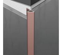 Coayuou Aluminium Outer Corner Profile for Tiles 5.5-18.5 mm, 3 x 100 cm Corner Protection, Tile End for Wall Cladding, Rustproof, for Wet Rooms and Highly Frequent Areas (Rose Gold, 18.5 mm)