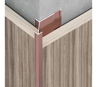 Coayuou Aluminium Wall Panel Corner Trim Wall Panel Joint Trim for 8.5-12.5mm Tile Edge Strip, 100cm X 3pcs, V-Shape Recessed Wall Trim for Bathroom, Kitchen & Bedroom(Rose Gold,12.5mm)