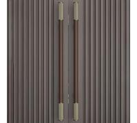 Coayuou Door Handle Set Stainless Steel + Beech Front Door Handle Outer Door Diameter 38 mm Bar Handle Front Door Exterior 1 Pair Length 600/800/1000/1200/1500 mm for Home, Office and Commercial
