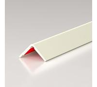 Coayuou End Profile 100 cm x 3 Pieces PVC Angle Profile Durable Self-Adhesive Strips Corner Protection Profile Protects Wall Edges in the Entrance Area and Living Room from Wear (Cocoa Cream, 2.5 x