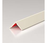 Coayuou End Profile 100 cm x 3 Pieces PVC Angle Profile Durable Self-Adhesive Strips Corner Protection Profile Protects Wall Edges in the Entrance Area and Living Room from Wear (Cream, 3.6 x 3.6 cm)