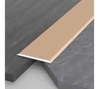 Coayuou End Profile 90 cm x Pack of 3 Transition Strips Laminate Angle Strip Kitchen Worktop Easy Care Door Threshold Strip Stable Connection Between Various Surfaces (Titanium, 15 mm)