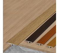 Coayuou End Profile Made of Aluminium T-Shape Strips Transition Strip Floor 90 cm x 3 Pieces End Profile Laminate Transition Profile for Laminate, Parquet & Vinyl (Option 7.4 cm)