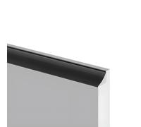 Coayuou Finger Edge Pull 4 Pack Concealed Cupboard Handle Aluminium Alloy Draw Handles Furniture Handles Sturdy, Scratch-Resistant for Kitchen, Living Room & Bathroom(Schwarz,L:40cm)