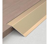 Coayuou Floor Transition Strip Laminate Flooring Edge Trim 90cm*3pcs Door Threshold Ramp For Height Adjustment 8-15,10-30,10-35mm Between Rooms Or Floors In Homes And Offices(Titanium Gold,100mm)