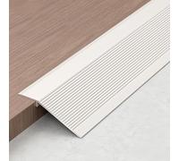Coayuou Floor Transition Strip Laminate Flooring Edge Trim 90cm*3pcs Door Threshold Ramp For Height Adjustment 8-15,10-30,10-35mm Between Rooms Or Floors In Homes And Offices(Pearl White,70mm)