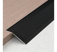 Coayuou Floor Transition Strip Laminate Flooring Edge Trim 90cm*3pcs Door Threshold Ramp For Height Adjustment 8-15,10-30,10-35mm Between Rooms Or Floors In Homes And Offices(Black,70mm)