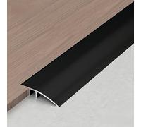 Coayuou Floor Transition Strip Laminate Flooring Edge Trim 90cm*3pcs Door Threshold Ramp For Height Adjustment 8-15,10-30,10-35mm Between Rooms Or Floors In Homes And Offices(Black,42mm)