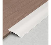 Coayuou Floor Transition Strip Laminate Flooring Edge Trim 90cm*3pcs Door Threshold Ramp For Height Adjustment 8-15,10-30,10-35mm Between Rooms Or Floors In Homes And Offices(Pearl White,42mm)