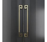 Coayuou Handle Strip Stainless Steel Door Handle Single Sided 1 Pair Length 600/800/1200/1500 mm Front Door Handle Knob Door Fitting Set Robust Bumper Handle Solution for Long-Lasting Use (Option
