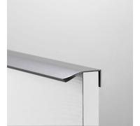 Coayuou Invisible Cupboard Handles 4 Pack Sliding Finger Edge Pull Aluminium Alloy Door Handles Wardrobe Handles for Seamless, Modern Kitchen & Home Storage Solutions(Grey,L:60cm)