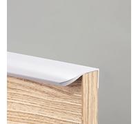 Coayuou Invisible Cupboard Handles 4 Pack Sliding Finger Edge Pull Aluminium Alloy Door Handles Wardrobe Handles for Seamless, Modern Kitchen & Home Storage Solutions(White,L:120cm)