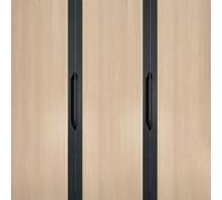 Coayuou Invisible Furniture Strip Pull 4 Pack Cupboard Handles Aluminium Alloy Pull Handles for Doors Wardrobe Door Handles Durable & Stylish for Cabinets, Closets & Wardrobes(Black,L:60cm)