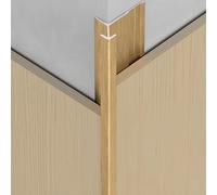 Coayuou Tile Trim Aluminium Angle Trim for 5.5-18.5mm Wall Panels V-Shape Wall Panel End Cap Trims 100cm* 3pcs Waterproof Corner Moulding for Kitchen, Bathroom & Balcony(Gold,8mm)
