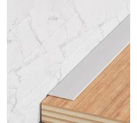 Coayuou Tile Trim Corner 90cm* 3 Pcs Floor Edging Strip Aluminum Edge Protection Protect Walls from Damage in High-Traffic Areas, Easy to Install, Home & Office Use(Silber,1 * 0.5CM)