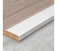 Coayuou Tile Trim Corner 90cm* 3 Pcs Floor Edging Strip Aluminum Edge Protection Protect Walls from Damage in High-Traffic Areas, Easy to Install, Home & Office Use(Weiß,1.5 * 1CM)