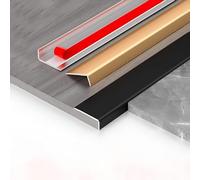 Coayuou Transition Profile Stair Nosing Profile Robust Cover Strips For Floors 2 Pieces 90cm Self-adhesive Strips Easy Application For Home(Silber,10 * 5mm)