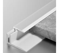 Coayuou Transition Rail, Height Adjustment, Aluminium Profiles, 90 cm x 3 Pieces, Transition Rail, T-Shape Strips, Tile End Profile for Connecting Floors of the Same Height (Silver, 11 x 20 mm)