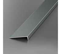 Coayuou Wall Moulding 100cm* 3 Pcs Angle Trim Aluminum Threshold Strips Safeguard Your Walls from Damage & Scratches, Ideal for High Traffic Areas, Ideal for Home/Office(Herr grau,10x60mm)