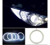 COB Angel Eyes Headlight, 1 Pair 12V Auto Car Angel Eye Lights COB Chips Halo Headlights DRL Light LED Daytime Running Light for Motorcycle Car (110mm)