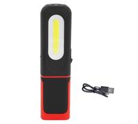 Cob Led Inspection Lamp Rechargeable Magnetic Work Light Torch With Rotating Head For Car Mechanic Outdoor Camping Situations Black