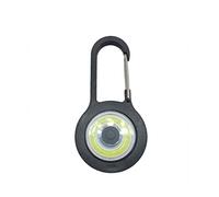 COB LED Keychain Flashlight Mini Pocket Light with Carabiner Outdoor Mini Handhold Torch Battery Operated Black 1PC