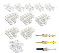 COB Led Strip Connector Light Strip Wire Connectors 2 3 4 Pin L-shaped For 5 8 10mm Width PCB Single Color RGB CCT Strip