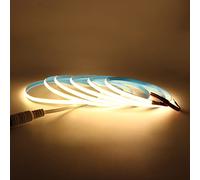 COB LED Strip Light 24V Warm White 3000K 2m, Arote COB LED Tape 5mm Width dimmable high Density Light DIY 384LEDs/m Without Adapter IP20 for Bedroom Kitchen Home Interior Decoration
