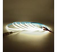 COB LED Strip Light 24V White 4000K 2m, Arote COB Led Lights LED Tape 5mm Width dimmable high Density Light DIY 384LEDs/m Without Adapter IP20 for Bedroom Kitchen Home Interior Decoration