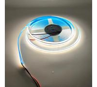 COB LED Strip Lights 230V IP20 8mm Mains Wired Tape for Indoor Use 4500K 5m | 240 LEDs/m, approx. 780 lm/m and a 180° beam create broad, even light for ceilings, coving, cabinets and wall outlines.
